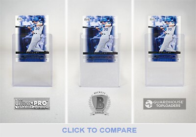 Clarity comparison images for Ultra-pro, Beckett and Guardhouse.